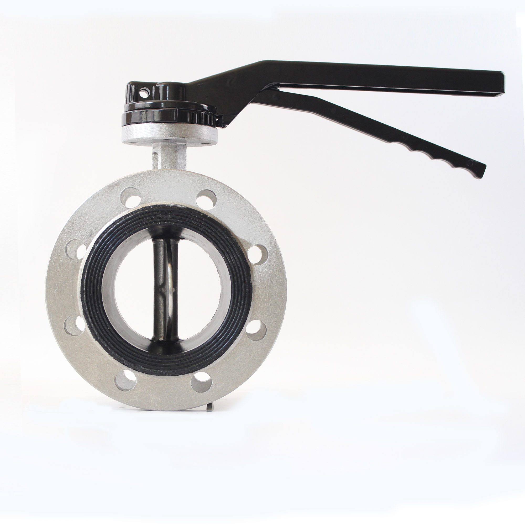 不锈钢手柄法兰蝶阀