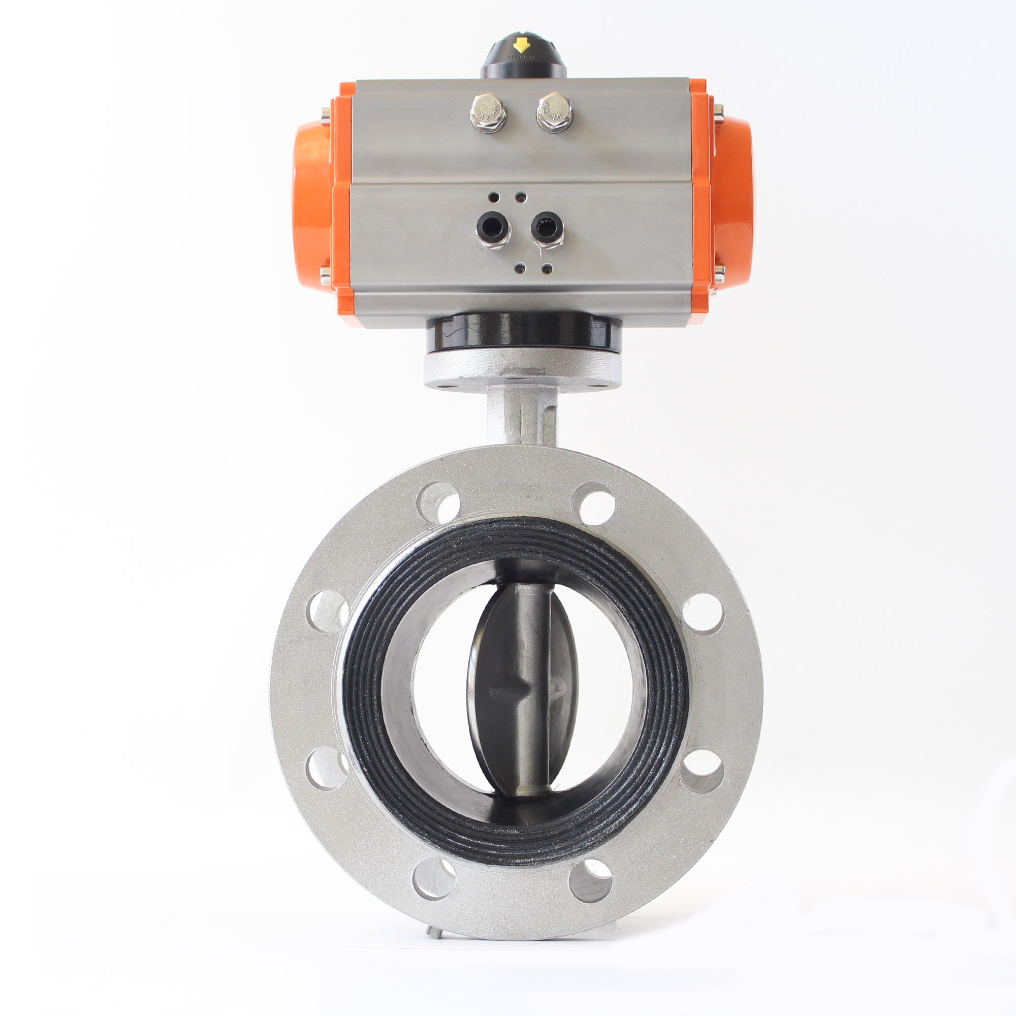 不锈钢气动法兰蝶阀